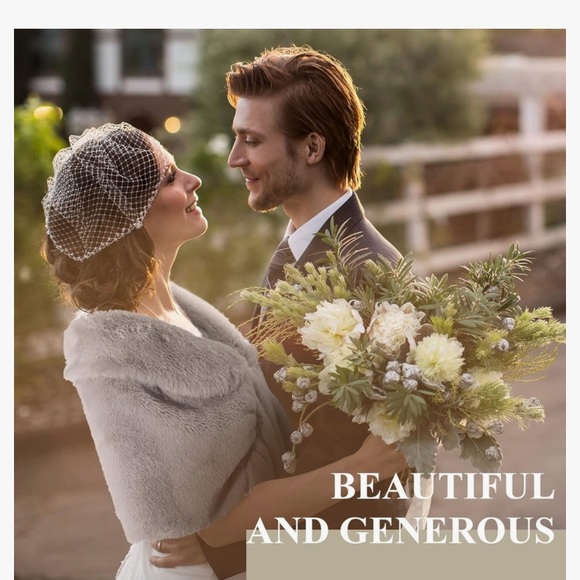 Bridal wrap shaul - soft gray - Picture 8 of 8